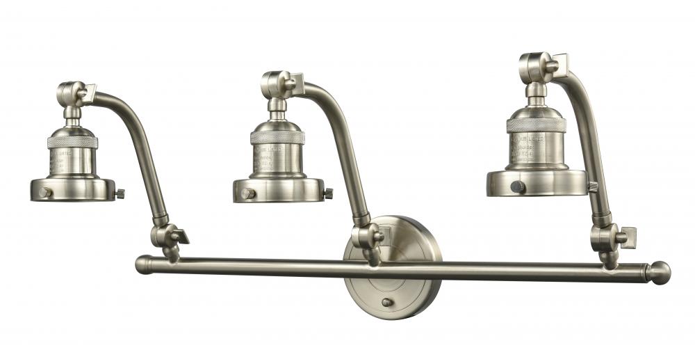 Double Swivel - 3 Light - 26 inch - Brushed Satin Nickel - Adjustable Bath Vanity Light
