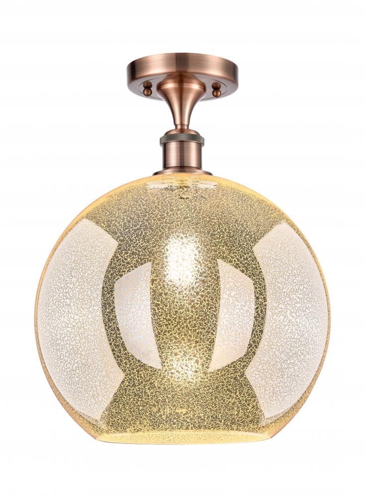 Athens - 1 Light - 12 inch - Antique Copper - Semi-Flush Mount