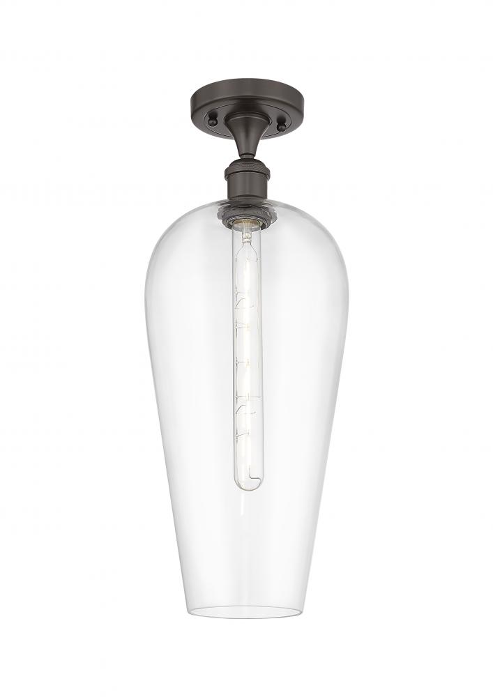 Chelsea - 1 Light - 8 inch - Oil Rubbed Bronze - Semi-Flush Mount