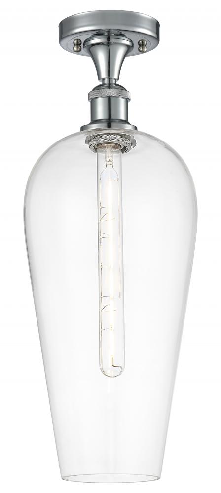 Chelsea - 1 Light - 8 inch - Polished Chrome - Semi-Flush Mount