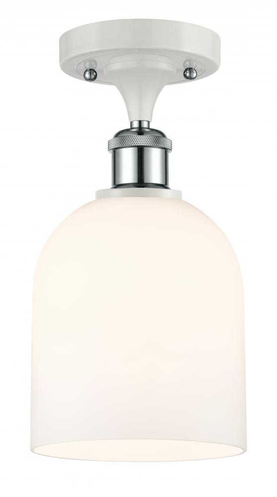 Bella - 1 Light - 6 inch - White Polished Chrome - Semi-Flush Mount