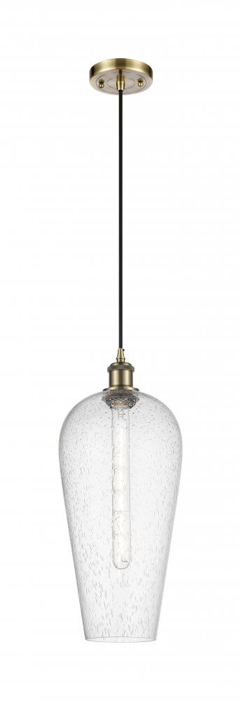 Chelsea - 1 Light - 8 inch - Antique Brass - Cord hung - Mini Pendant