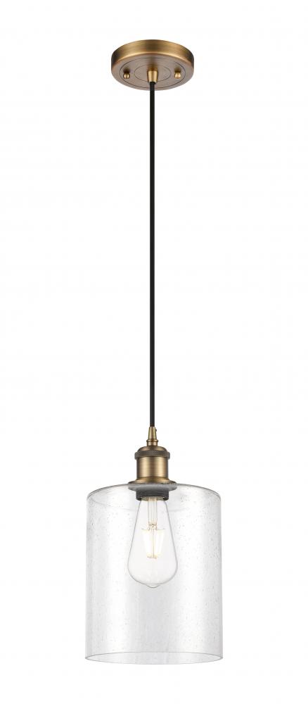 Paladin - 1 Light - 7 inch - Brushed Brass - Cord hung - Mini Pendant