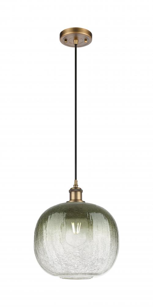 Brookhaven Sphere - 1 Light - 11 inch - Brushed Brass - Cord hung - Mini Pendant