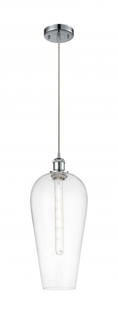 Chelsea - 1 Light - 8 inch - Polished Chrome - Cord hung - Mini Pendant