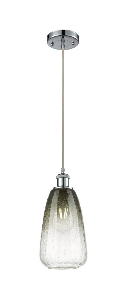 Brookhaven Almond - 1 Light - 6 inch - Polished Chrome - Cord hung - Mini Pendant