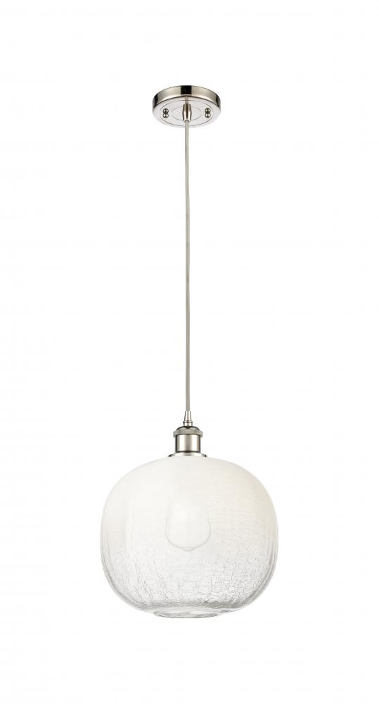 Brookhaven Sphere - 1 Light - 11 inch - Polished Nickel - Cord hung - Mini Pendant