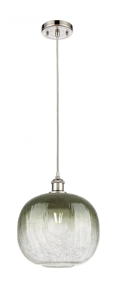 Brookhaven Sphere - 1 Light - 11 inch - Polished Nickel - Cord hung - Mini Pendant