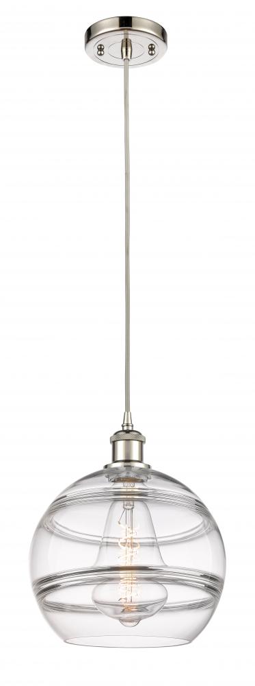 Rochester - 1 Light - 10 inch - Polished Nickel - Cord hung - Mini Pendant