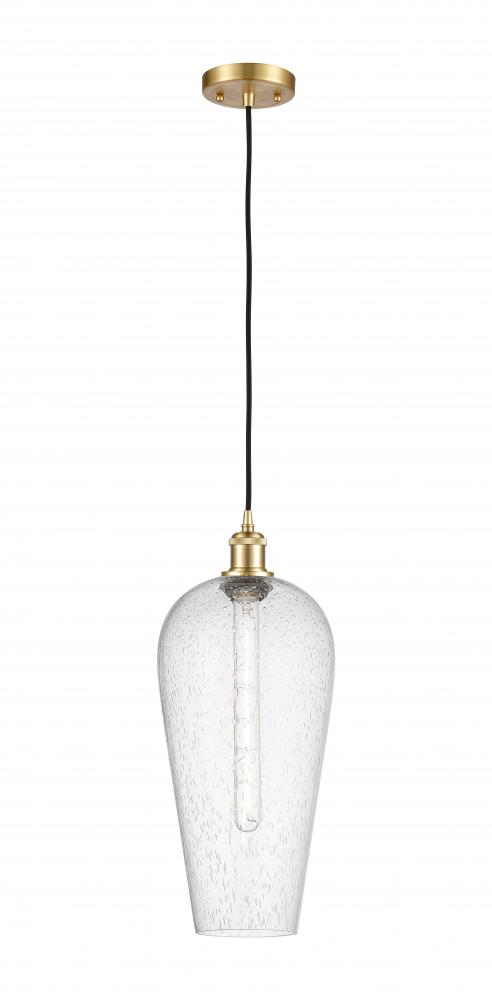 Chelsea - 1 Light - 8 inch - Satin Gold - Cord hung - Mini Pendant