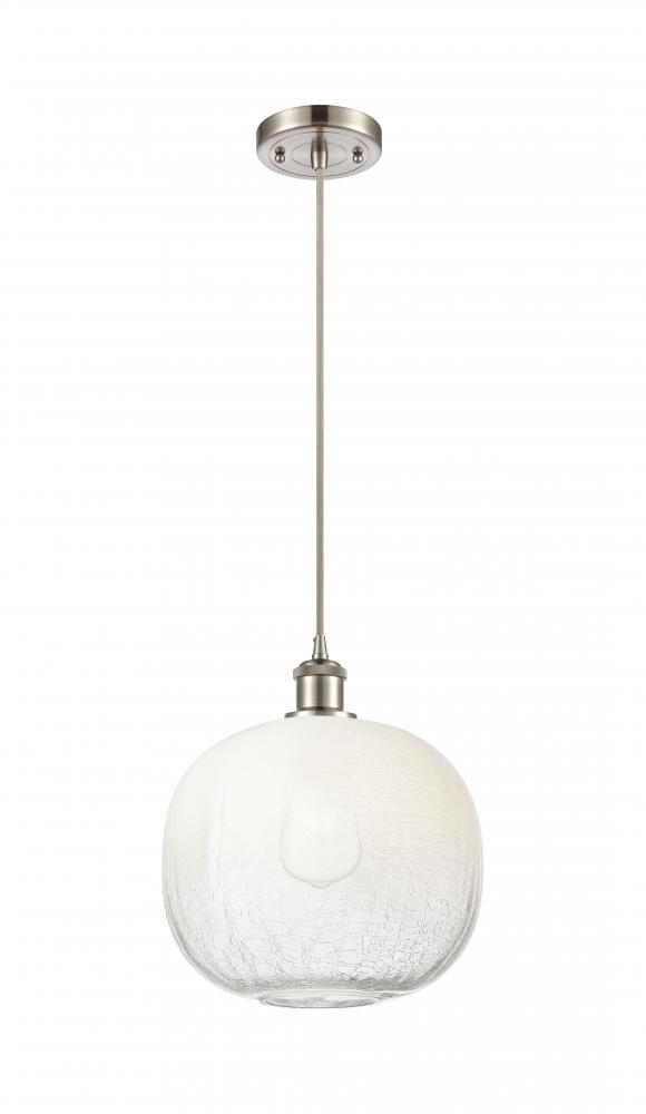 Brookhaven Sphere - 1 Light - 11 inch - Brushed Satin Nickel - Cord hung - Mini Pendant