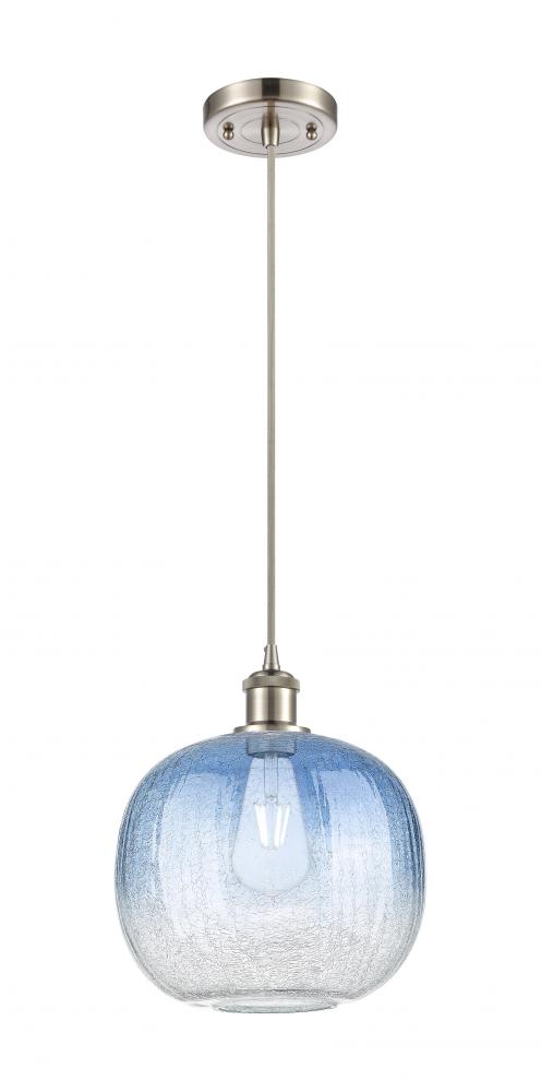 Brookhaven Sphere - 1 Light - 11 inch - Brushed Satin Nickel - Cord hung - Mini Pendant