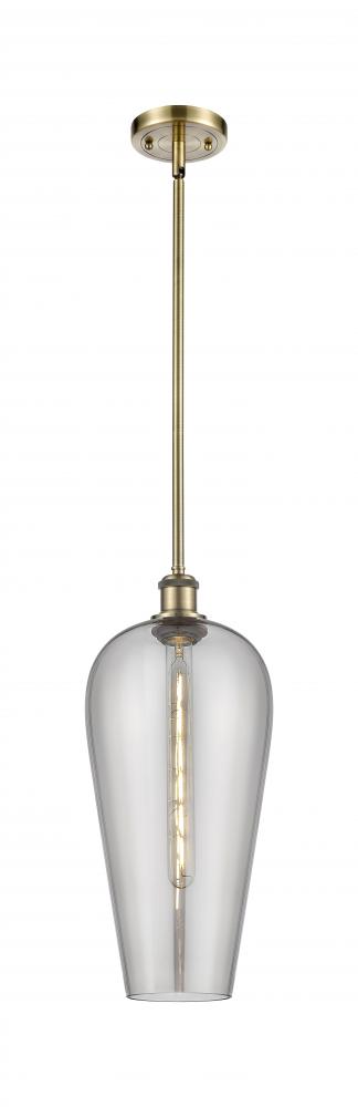 Chelsea - 1 Light - 8 inch - Antique Brass - Stem hung - Mini Pendant