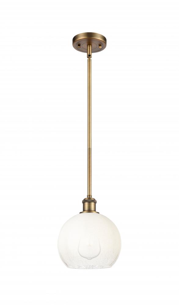 Brookhaven Globe - 1 Light - 8 inch - Brushed Brass - Stem hung - Mini Pendant