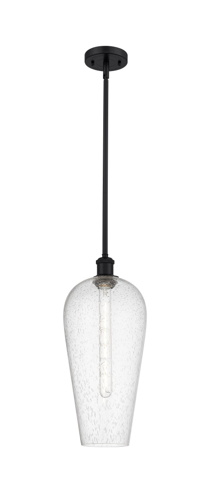 Chelsea - 1 Light - 8 inch - Matte Black - Stem hung - Mini Pendant