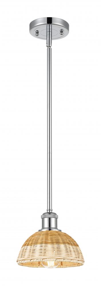 Bristol Natural II - 1 Light - 8 inch - Polished Chrome - Stem hung - Mini Pendant