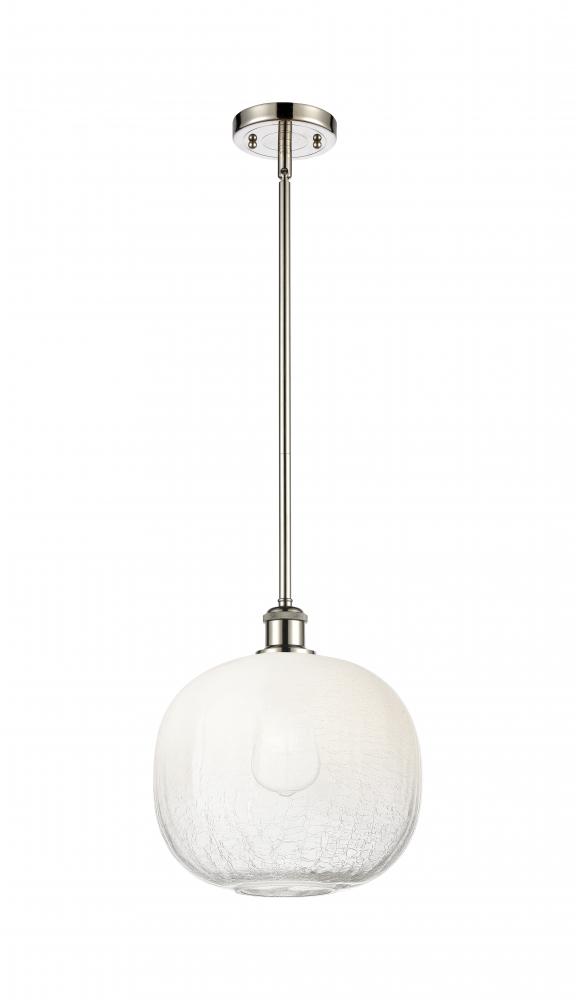 Brookhaven Sphere - 1 Light - 11 inch - Polished Nickel - Stem hung - Mini Pendant