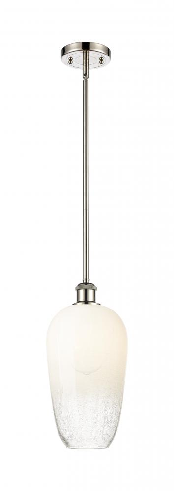 Brookhaven Flute - 1 Light - 7 inch - Polished Nickel - Stem hung - Mini Pendant