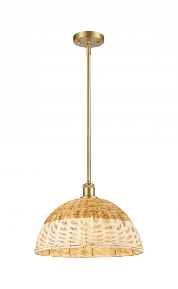 Bristol Natural II - 1 Light - 16 inch - Satin Gold - Stem hung - Mini Pendant