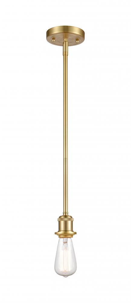 Bare Bulb - 1 Light - 5 inch - Satin Gold - Mini Pendant