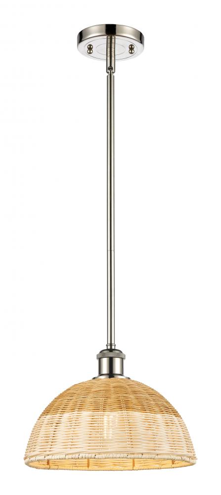 Bristol Natural II - 1 Light - 12 inch - Brushed Satin Nickel - Stem hung - Mini Pendant