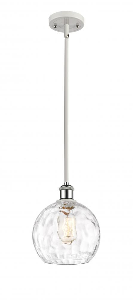 Athens Water Glass - 1 Light - 8 inch - White Polished Chrome - Mini Pendant