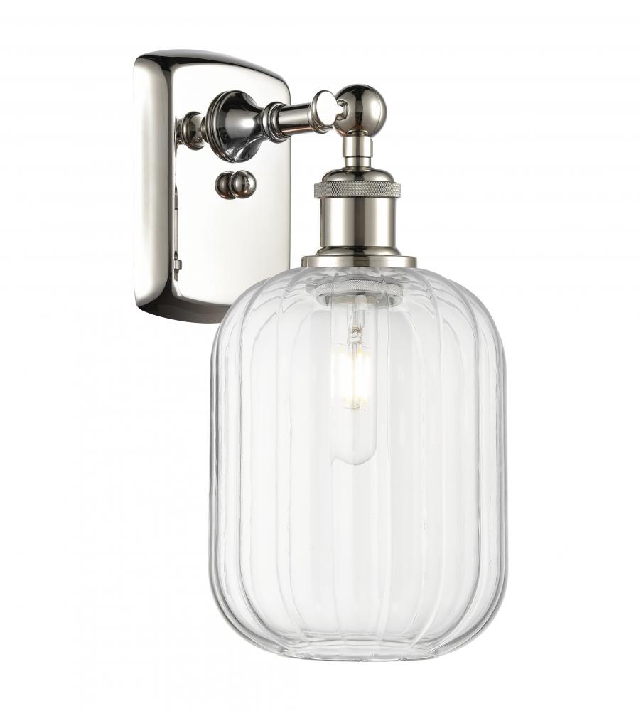 Preston Cylinder - 1 Light - 7 inch - Polished Nickel - Sconce