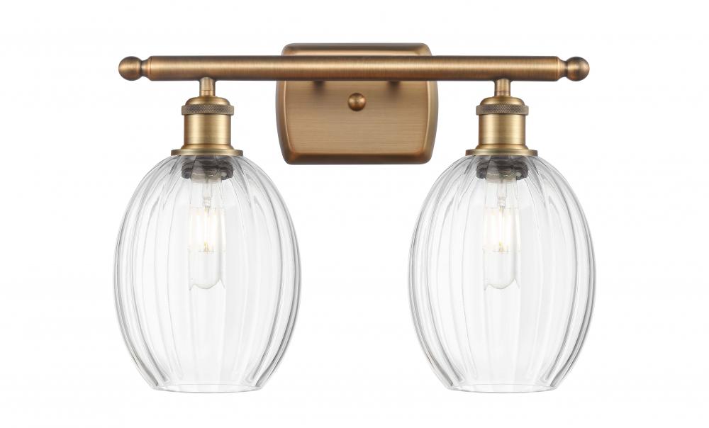 Preston Bulb - 2 Light - 16 inch - Brushed Brass - Bath Vanity Light