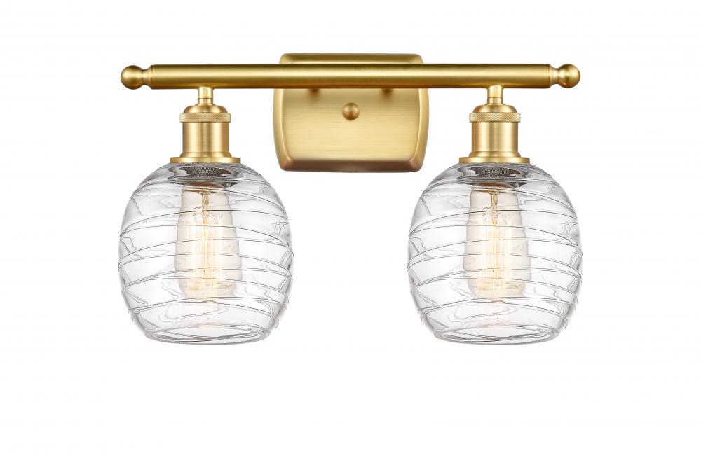 Belfast - 2 Light - 16 inch - Satin Gold - Bath Vanity Light