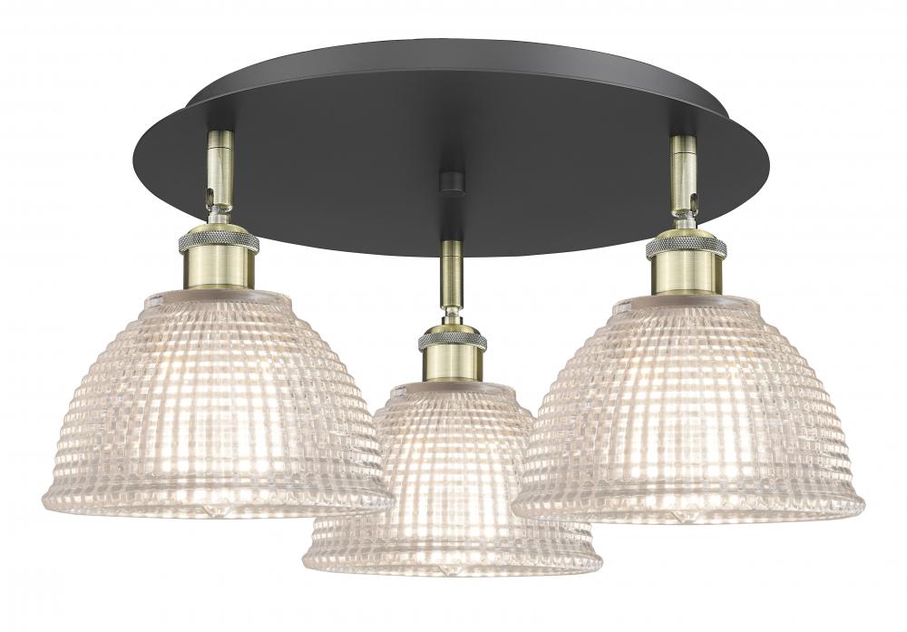 Arietta - 3 Light - 20 inch - Black Antique Brass - Semi-Flush Mount