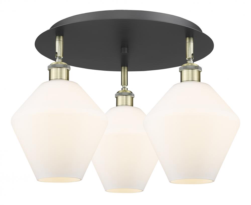 Cindyrella - 3 Light - 20 inch - Black Antique Brass - Semi-Flush Mount