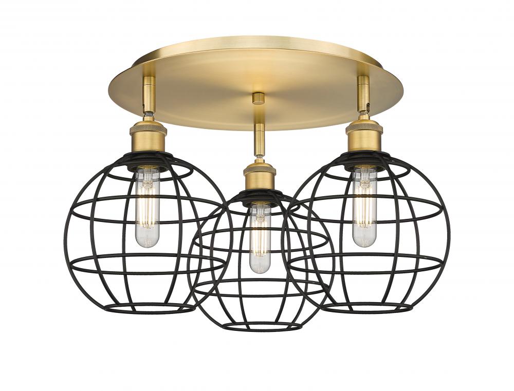 Lake Placid - 3 Light - 20 inch - Brushed Brass - Semi-Flush Mount