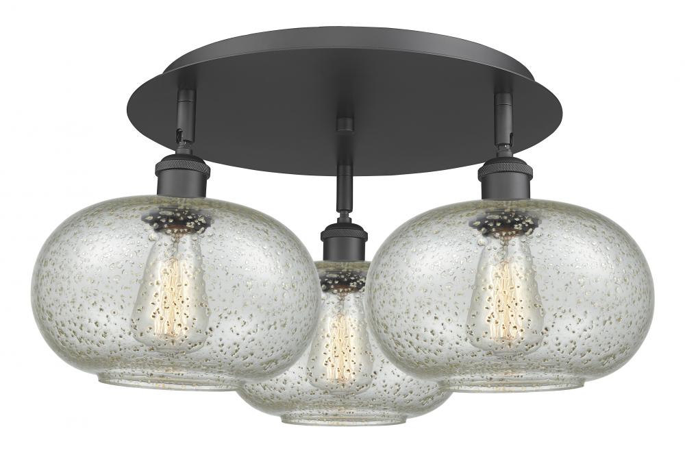 Gorham - 3 Light - 21 inch - Matte Black - Semi-Flush Mount