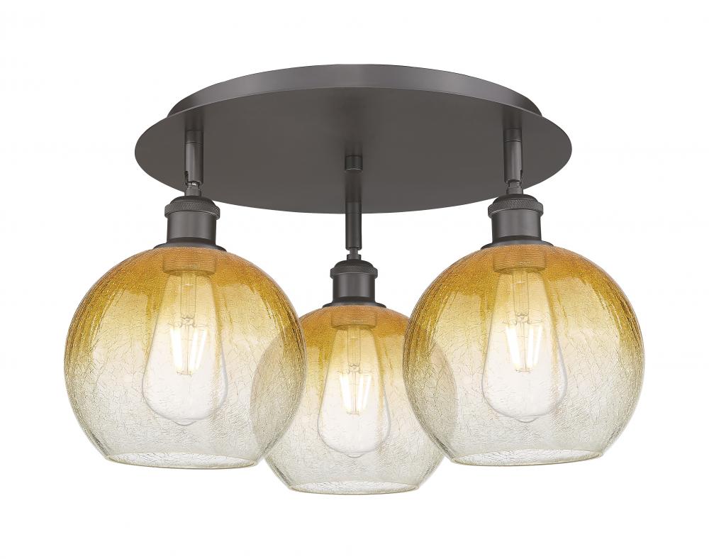 Brookhaven Globe - 3 Light - 20 inch - Oil Rubbed Bronze - Semi-Flush Mount