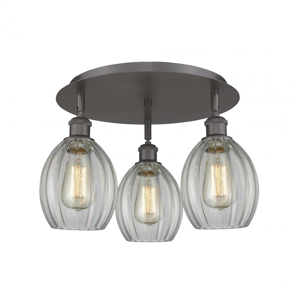 Eaton - 3 Light - 17 inch - Oil Rubbed Bronze - Semi-Flush Mount