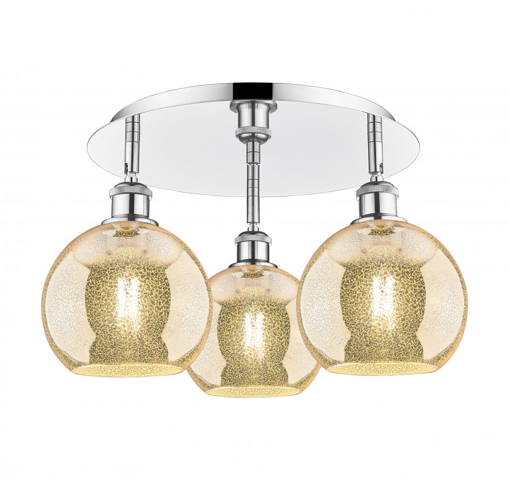 Athens - 3 Light - 20 inch - Polished Chrome - Semi-Flush Mount
