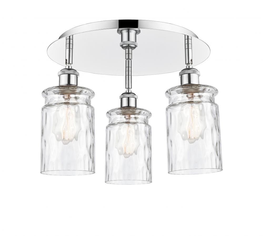 Candor - 3 Light - 17 inch - Polished Chrome - Semi-Flush Mount