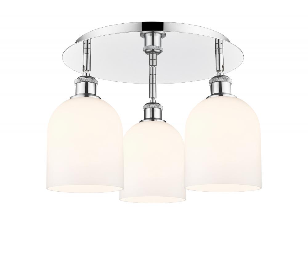 Bella - 3 Light - 17 inch - Polished Chrome - Semi-Flush Mount