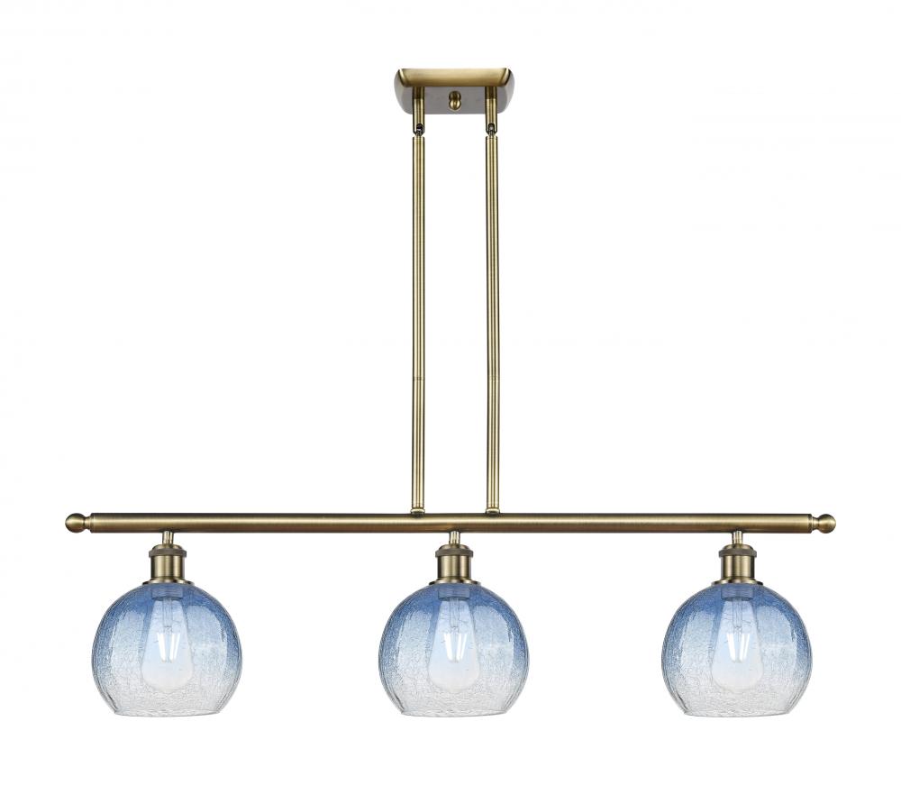 Brookhaven Globe - 3 Light - 36 inch - Antique Brass - Stem Hung - Island Light