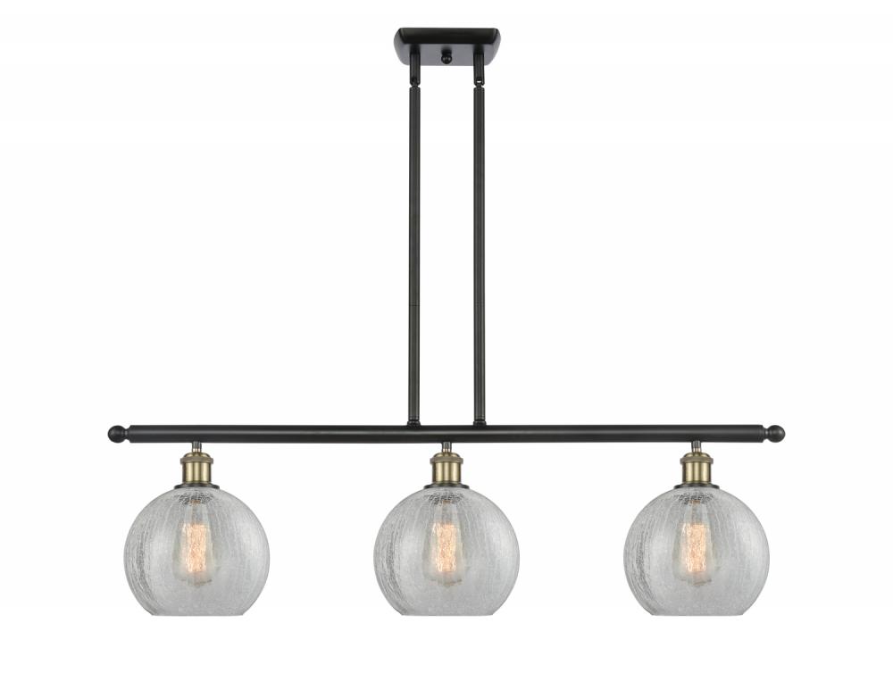 Athens - 3 Light - 36 inch - Black Antique Brass - Stem hung - Island Light