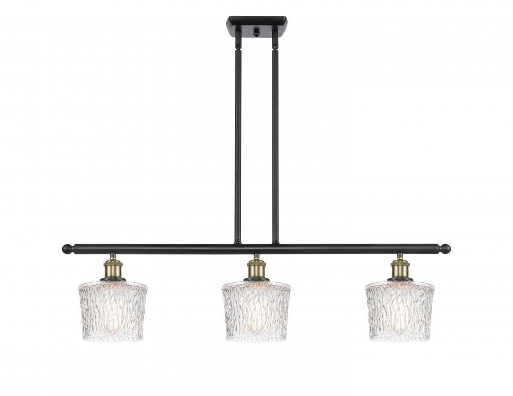 Niagara - 3 Light - 36 inch - Black Antique Brass - Stem hung - Island Light