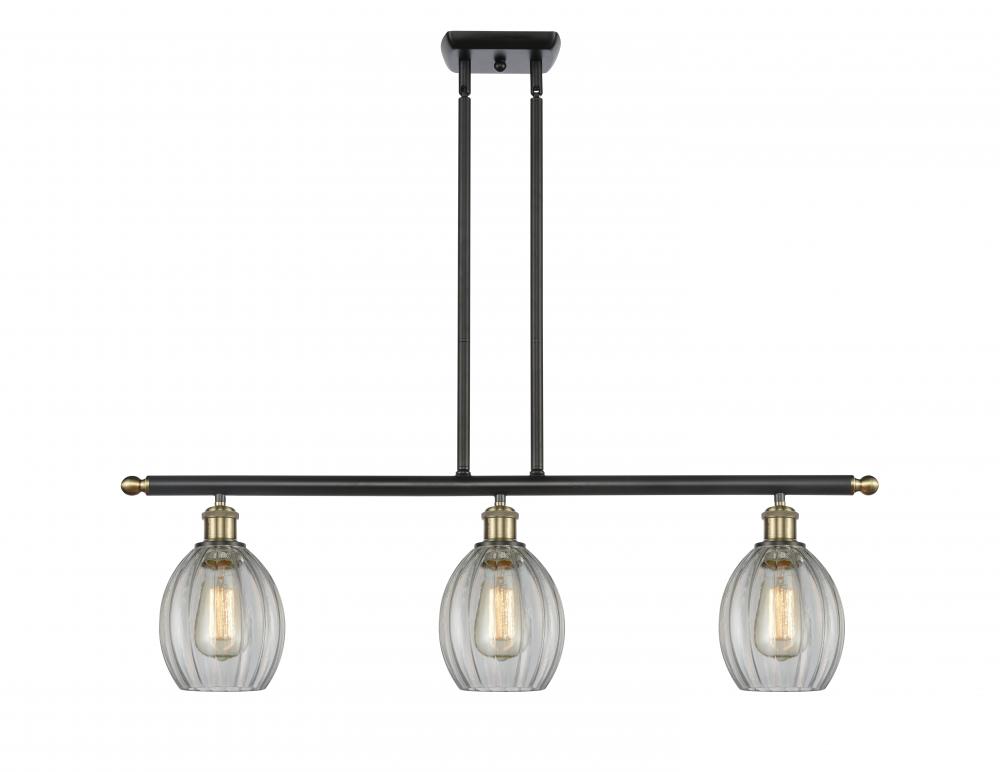 Eaton - 3 Light - 36 inch - Black Antique Brass - Stem hung - Island Light