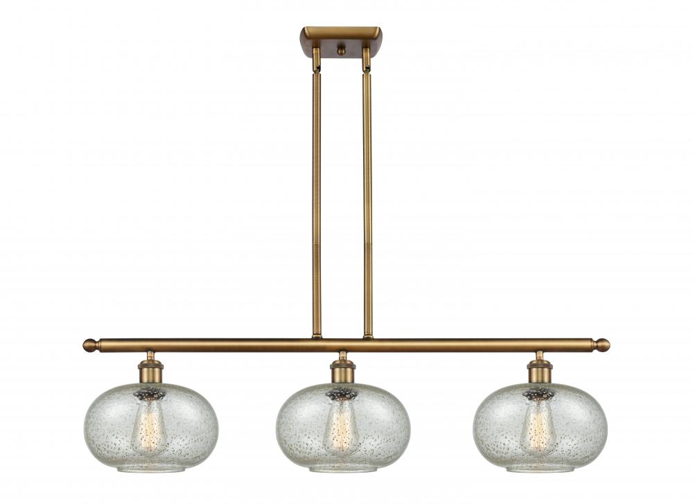 Gorham - 3 Light - 36 inch - Brushed Brass - Stem hung - Island Light