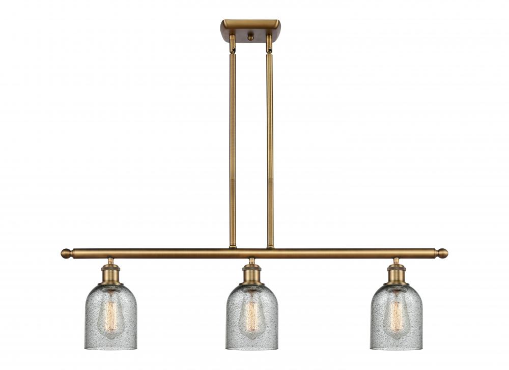 Caledonia - 3 Light - 36 inch - Brushed Brass - Stem hung - Island Light