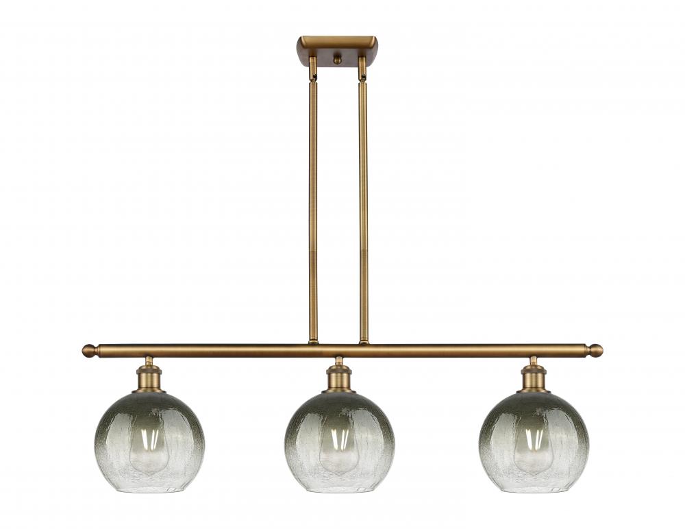Brookhaven Globe - 3 Light - 36 inch - Brushed Brass - Stem Hung - Island Light