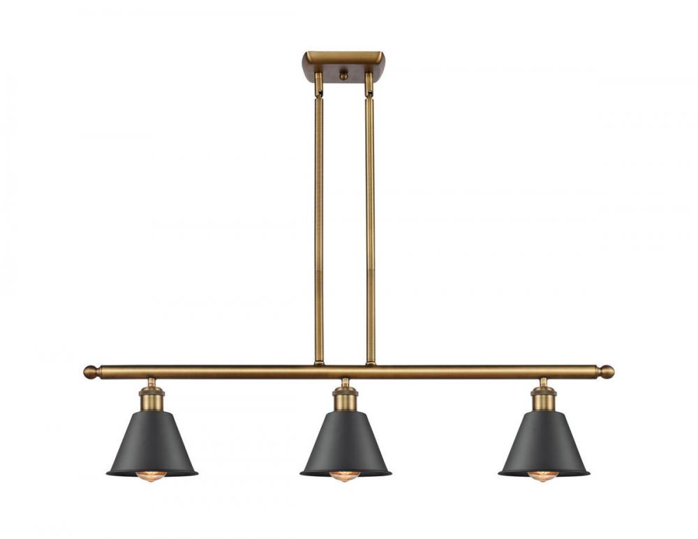Smithfield - 3 Light - 36 inch - Brushed Brass - Stem hung - Island Light