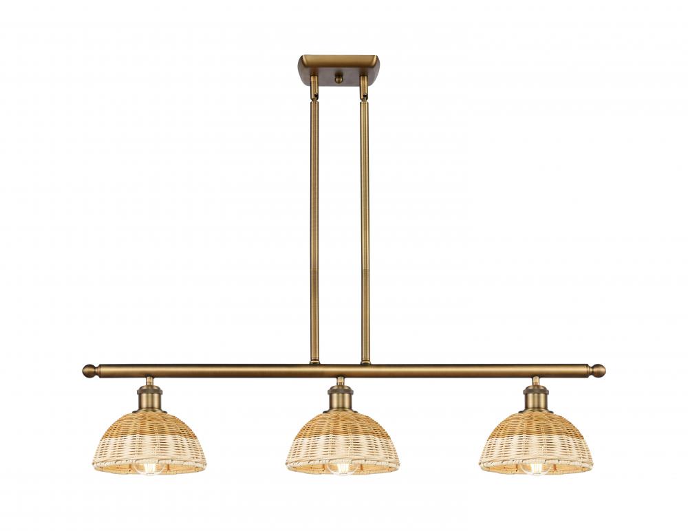 Bristol Natural II - 3 Light - 36 inch - Brushed Brass - Stem Hung - Island Light