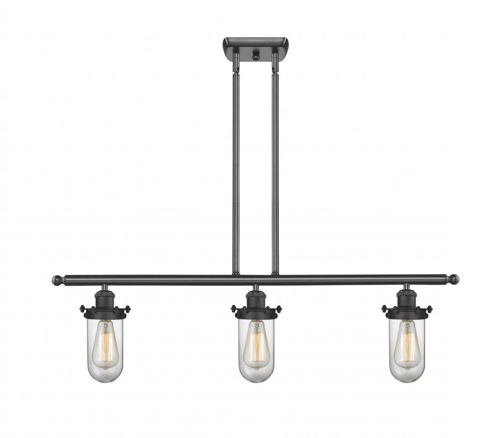 Kingsbury - 3 Light - 36 inch - Matte Black - Stem hung - Island Light