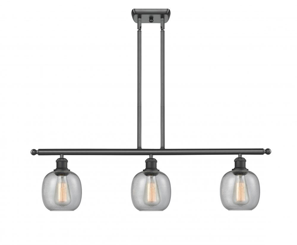 Belfast - 3 Light - 36 inch - Matte Black - Stem hung - Island Light