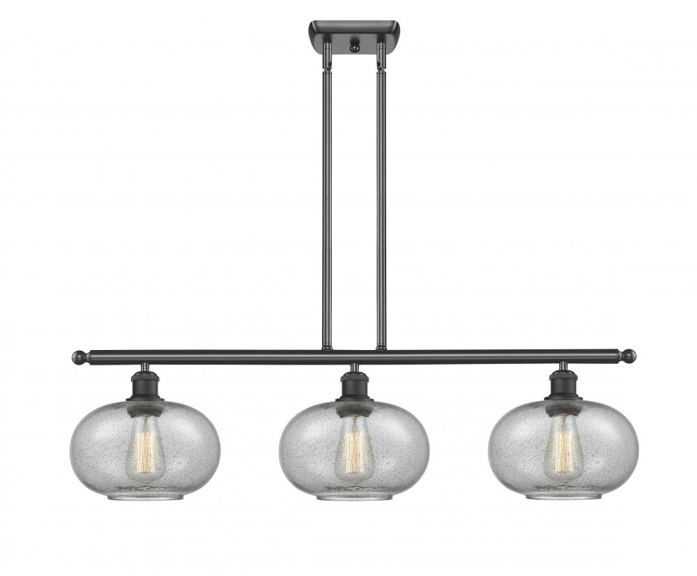 Gorham - 3 Light - 36 inch - Matte Black - Stem hung - Island Light